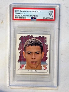 1995 Panini Voetbal PTT Ronaldo Fenomeno Junior Stickers Rookie #118 PSA 5.5 - Picture 1 of 2