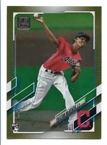 Triston McKenzie 2021 Topps Gold Foil Rookie #319 Cleveland Guardians RC - Foto 1 di 2