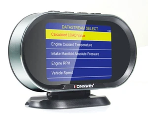 KW206 OBD2 EOBD per scanner guasti auto 12V + head-up display due in uno - Foto 1 di 4
