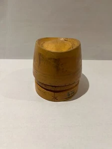 UNIQUE SINGLE PIECE PILLBOX MILLINERY WOOD HAT BLOCK MOLD FORM ANTIQUE / VINTAGE - Picture 1 of 8