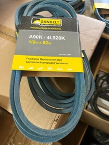 An Industrial & Lawn Mower Belt A90K 4L920K 1/2 X 92" Made with By Sunbelt - Picture 1 of 1