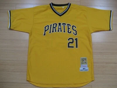 Roberto Clemente Talla 50 Pittsburgh Pirates Colección Cooperstown 1971 Mitchell Foto 1 de 4