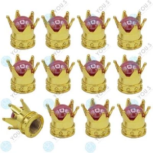 20 Pieces You.S Crown Valve Caps Gold + Red Pearl + Seal New - Picture 1 of 1