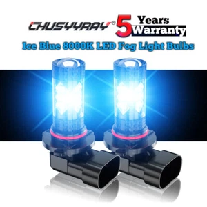 8000K Super Blue 9006 HB4 Halogen Xenon LED Bulbs Fog Lights Fog Driving Lamps - Picture 1 of 21