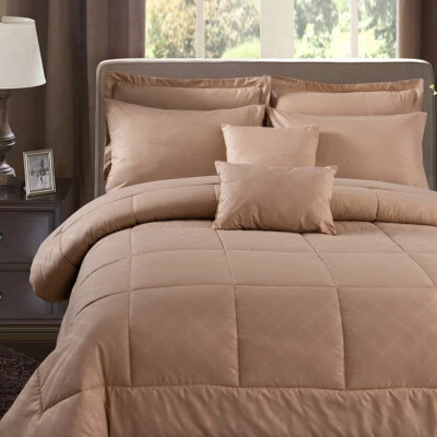 Juego de edredón Queen King 10 piezas cama en bolsa ropa de cama de invierno sábanas falda Foto 1 de 4