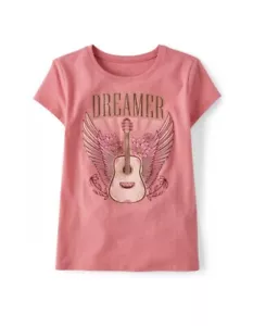 Children’s Place Dreamer Guitar T-shirt Girls Size M 7/8 - Picture 1 of 2