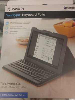 Belkin Keyboard Case and Folio for Samsung Galaxy Tab 1 - 10.1" - Image 1 of 2