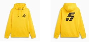 Genuine Renault 5 Hooded Sweatshirt Hoodie Cotton Fleece Silicone Marking Yellow - Picture 1 of 9