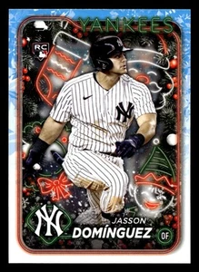 2024 Topps Holiday Jasson Domínguez #H75 RC New York Yankees - Picture 1 of 2