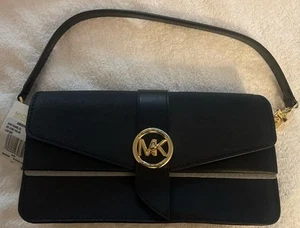 Michael Kors Greenwich Medium Leather Shoulder Bag New With Tags - Picture 1 of 7