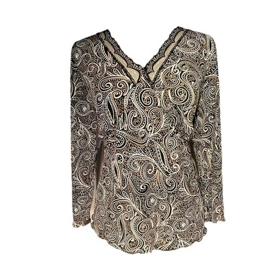 Babydoll Dressbarn Mujer’s 2XL Y2K Manga Larga Elastizada Clásica Vaquera Boho  Foto 1 de 4