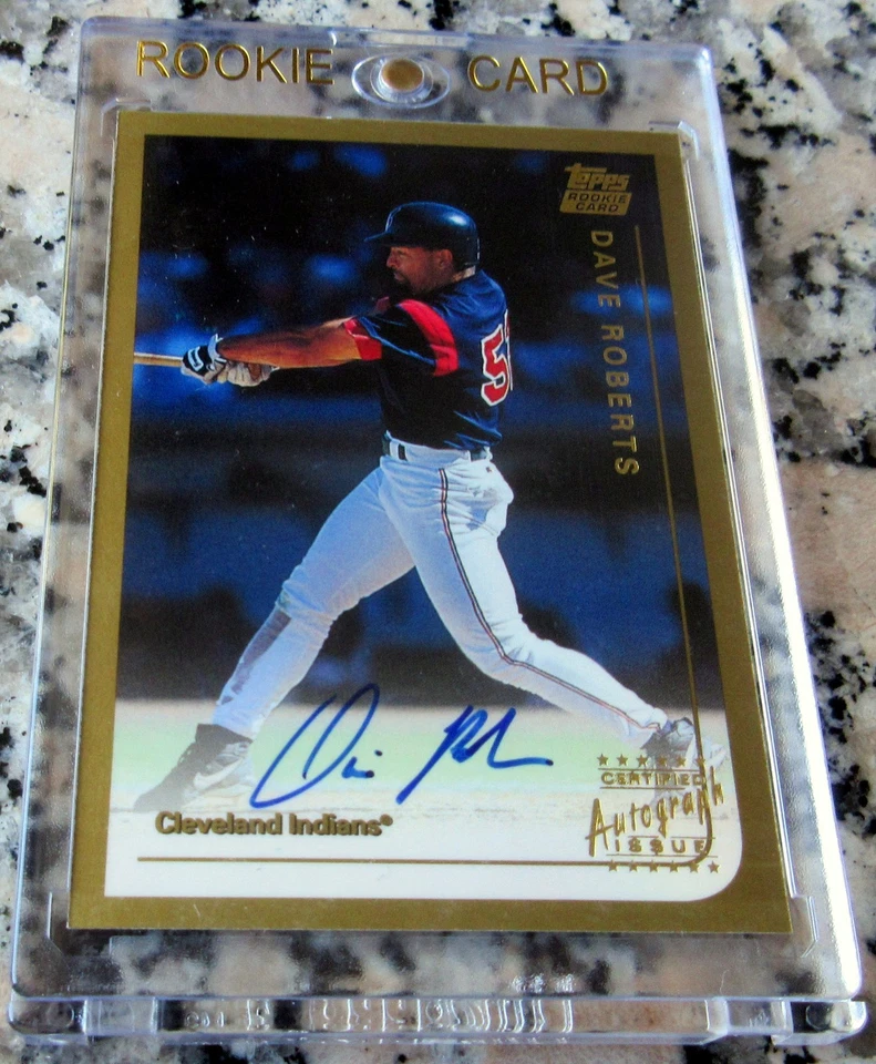 Tarjeta de novato Dave Roberts 1999 Topps intercambiada automática RC Dodgers Manager 4xChamps🔥🔥$ Foto 1 de 4