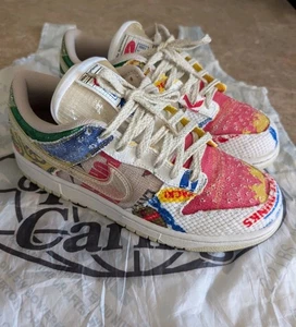 Nike Dunk Low  City Market #DA6125-900 Art Sneakers (2020) Men's Size 8.5 No Box - Picture 1 of 14