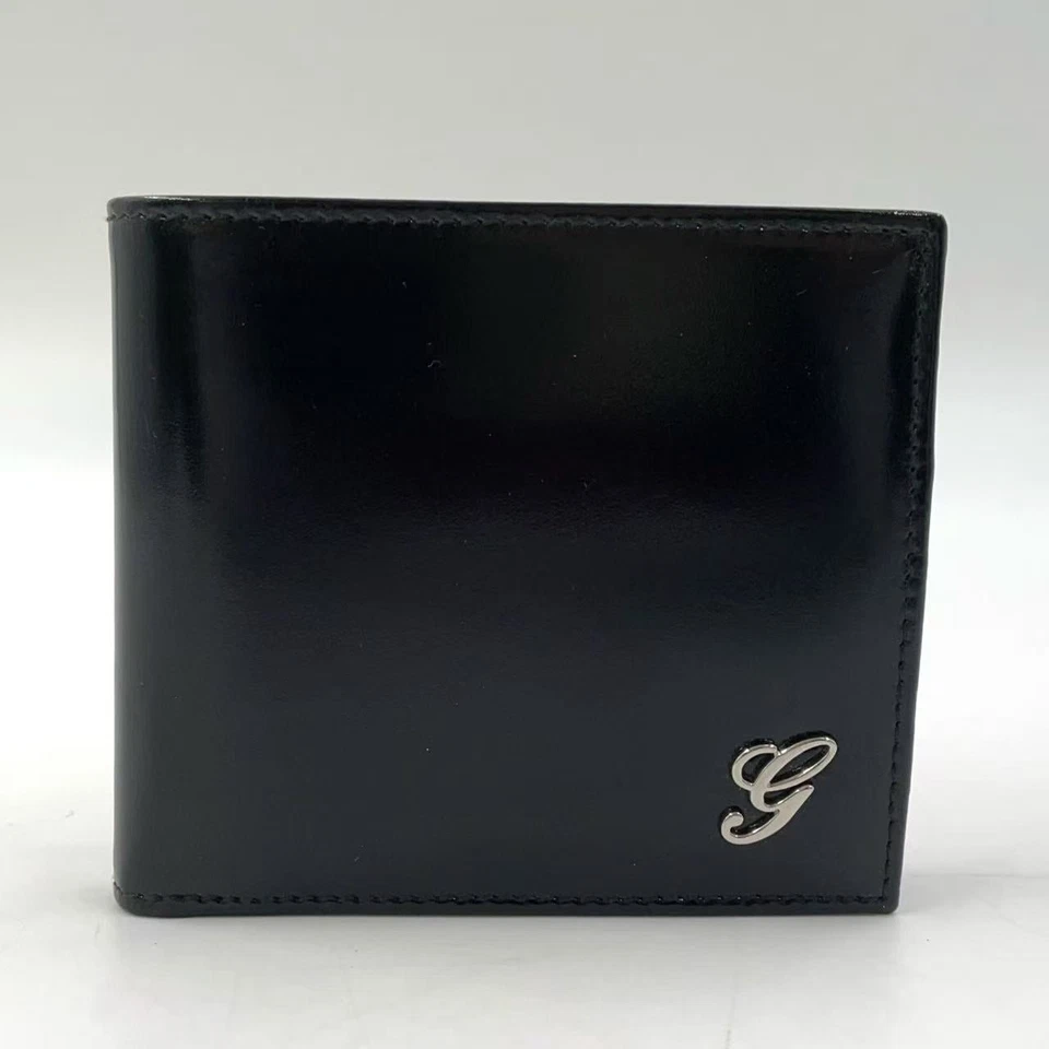 Бумажник складной двойной Gucci G с логотипом лакированная кожа женский черный один размер - Изображение 1 из 4