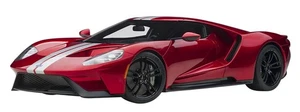 AUTOart 1/12 Ford Gt 2017 Metallico Rosso Argento Righe 12106 Automodello - Foto 1 di 9