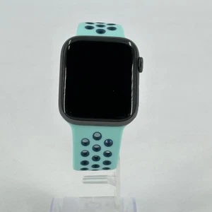 Apple Watch (seria 6) 44mm szary aluminium z turkusowym sportem (LTE) - stan bardzo dobry. - Zdjęcie 1 z 4