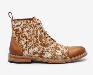 NEU Taft The Rome Stiefel italienisches Leder mit Blumenmuster für Herren Größe 10 - Bild 1 von 6
