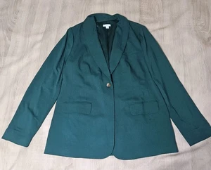 J. Jill Größe M Damen Grün Blazer Arbeitskleidung Urlaub Ein Knopf - Bild 1 von 6