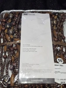 J C Penny Home Collection 40/ 84" Beaded Panel Rod Panel- Coronado - Picture 1 of 6