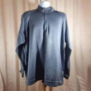 Adidas Climalite Men's Size 2XL Long Sleeved Grey Half Zip Top - Picture 1 of 14