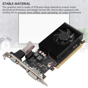 Single Slot Graphics Card 2GB For GDDR3 PCIE Thin Low Profile 64 Bit With CEL - Picture 1 of 12