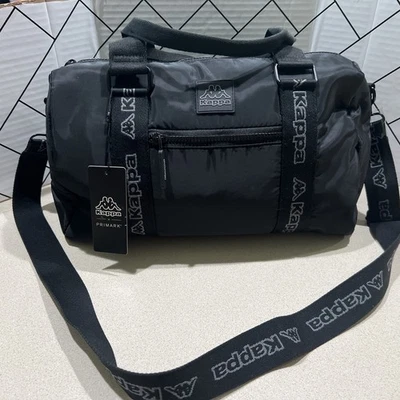 Kappa x Primark Gym Bag Overnight Bag Duffle Bag Black / Gray HTF New 14x9x6” - Image 1 of 4