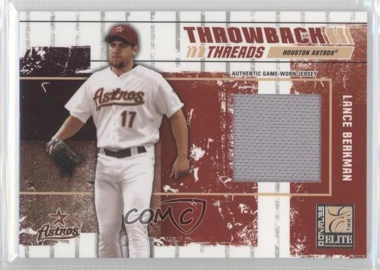 2003 Donruss Elite Throwback Threads /250 Lance Berkman #TT-20 - Image 1 of 2