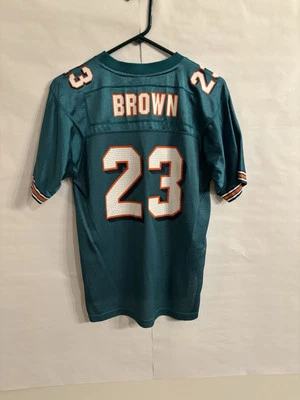 Camiseta de los Miami Dolphins Reebok NFL # 23 Ronnie marrón juvenil talla grande 14-16 Foto 1 de 4