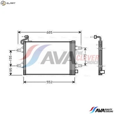 CONDENSER AIR CONDITIONING SAA5007D FOR SKODA ROOMSTER/Praktik FABIA/II/Combi - Image 1 of 4