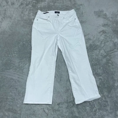 NYDJ Womens White Denim Straight-Leg Jeans Size 6 Stretch a0843 - Image 1 of 4