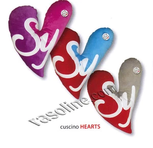 CUSCINO Decorativo D'ARREDO 45x45 CUORE SWEET YEARS Rosso VELLUTO + SPILLA - Imagen 1 de 1