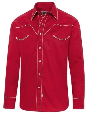 Hemd Country Westernhemd Rot Cowboyhemd »JACK« Herren Stars & Stripes NEU