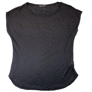 Urban X Tee Top Black With Heart Cutout On Back Medium Light Material - Picture 1 of 8