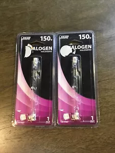 2 Packs Feit Electric Replacement Light Bulb 150W 120V BPQ150T3/CL NOS Box - Picture 1 of 2