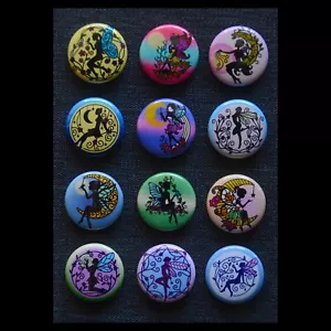 Enchanted Fairies / Buttons (Set of 12) / Various Size Options - Picture 1 of 5
