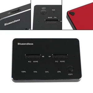 M.2 SSD Docking Station Duplicator NVME +NVME SSD Solid State Drive Enclosure F2 - Afbeelding 1 van 12