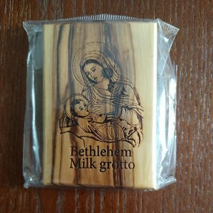 Olive Wood Magnet Bethlehem Milk grotto 3x2inch - Picture 1 of 5
