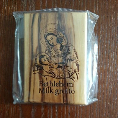 Olive Wood  Magnet Bethlehem Milk grotto 3x2inch  - Image 1 of 4