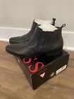 Guess Mens Garrison2 Black Leather Ankle Boot Sz 11