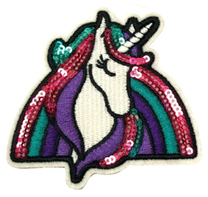 Patch Sew On Iron On Embroidered Clothing Hats Jackets Coat Unicorn New A301 - Picture 1 of 3
