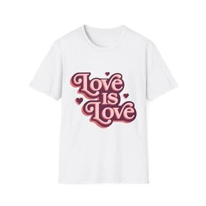 Love is Love Pride Unisex Soft T-Shirt - Picture 1 of 6