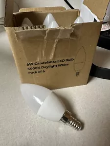 Candelabra LED Bulbs (5000K, 6 Pack) - Picture 1 of 4