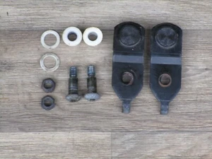 94-98 MUSTANG CONVERTIBLE TOP RAM CYLINDER BRACKET LOT OEM 94 RED  - Bild 1 von 5