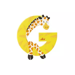 Sevi Giungla Lettera G per Giraffa Alfabeto Animale in Legno Dipinto - Foto 1 di 1