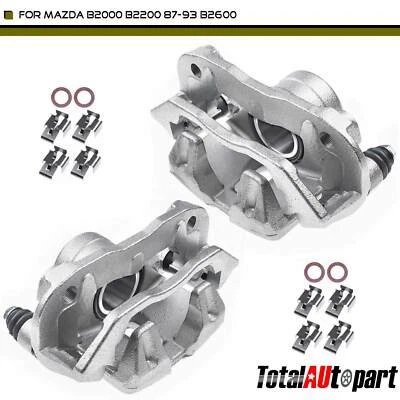 Disc Brake Caliper w/ Bracket for Mazda B2000 B2200 B2600 Front Left and Right - Image 1 of 4