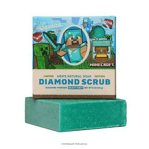 2 Dr. Squatch Diamond Scrub Minecraft Limited Edition Bars Soap - Picture 1 of 7