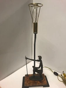 Frederick Cooper Golftischlampe Bronze Goldskulptur auf Marmorsockel - Bild 1 von 7