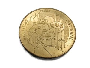 Moneda Penna Centenario Dallastown 1866 1966 Tono Oro - Imagen 1 de 4
