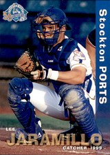 1999 Stockton Ports Grandstand #8 Lee Jaramillo Franksville Wisconsin WI Card