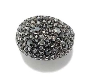 Kenneth Jay Lane, Hämatit Pave Kristalle Rotguss Ring, einfach und elegant!! - Bild 1 von 5